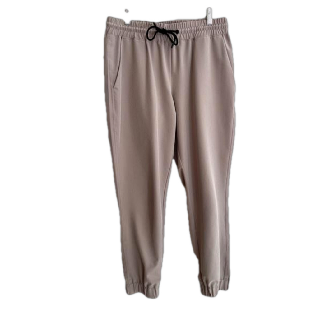 MPG Jogger Pants Drawstring Elastic Waist Side Pockets Casual Neutral Athleisure